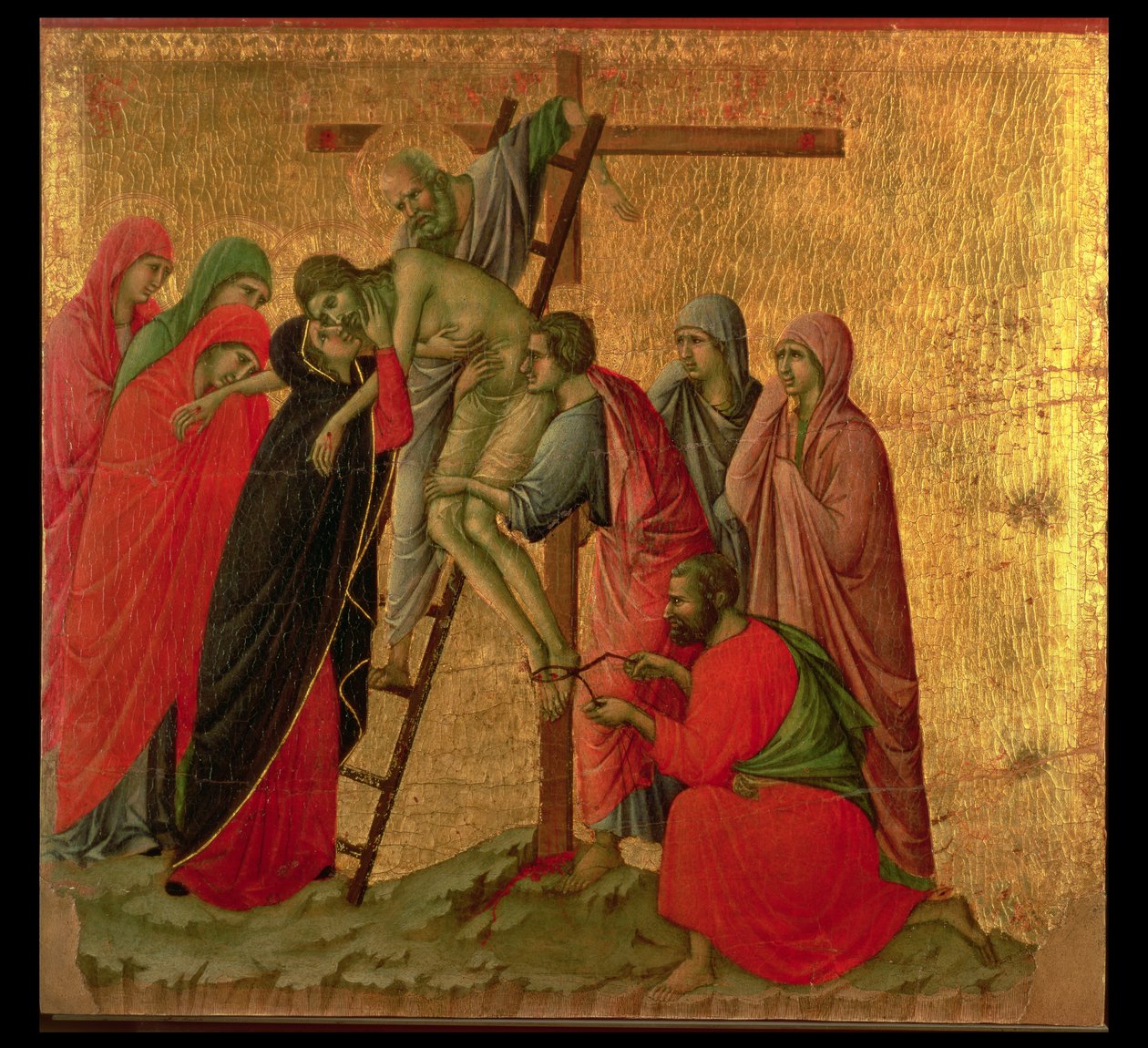 Maesta : Descente de la Croix, 1308-11 - Duccio di Buoninsegna