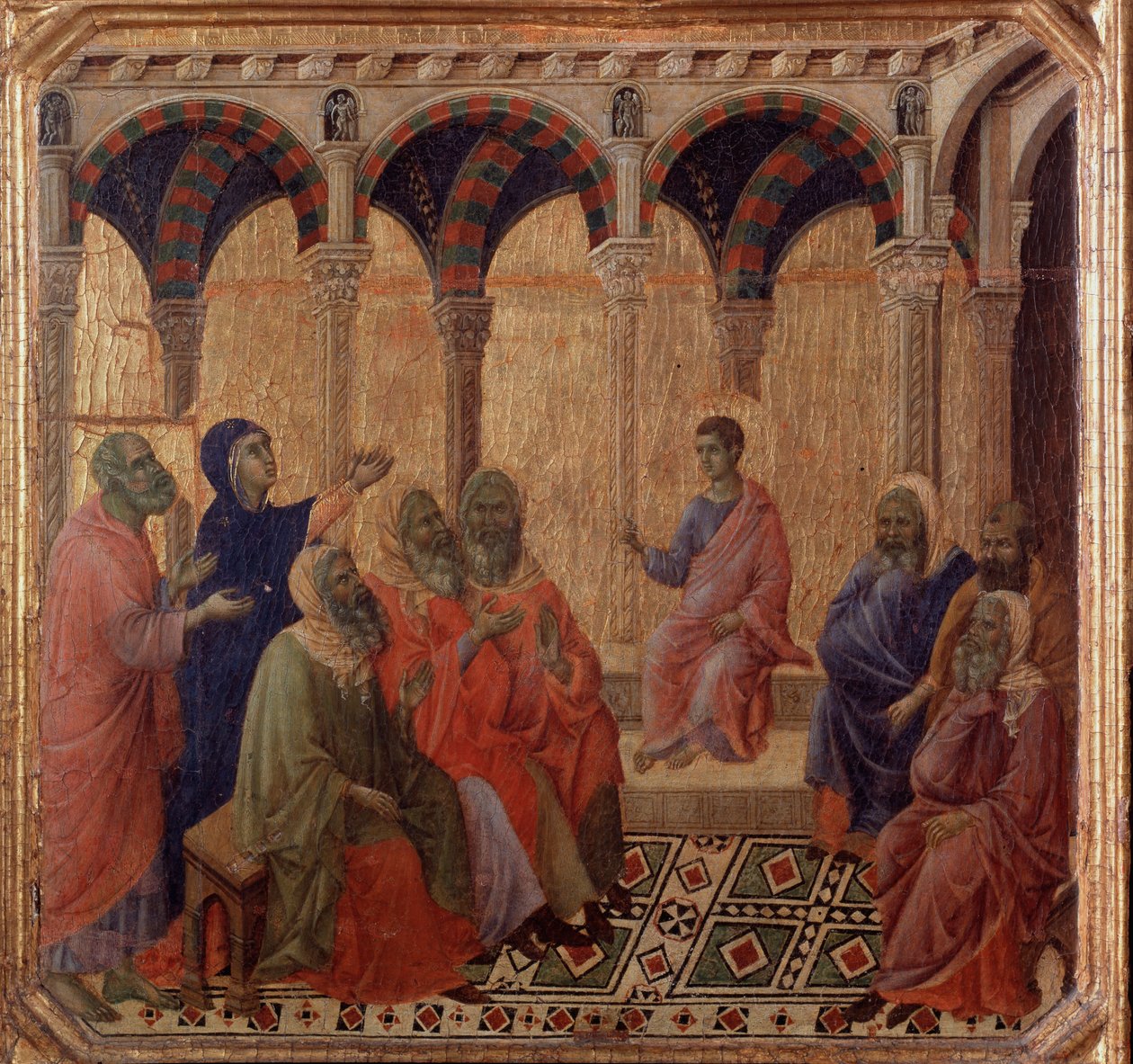 Vie de Jésus : la dispute avec les docteurs (détail) - Duccio di Buoninsegna