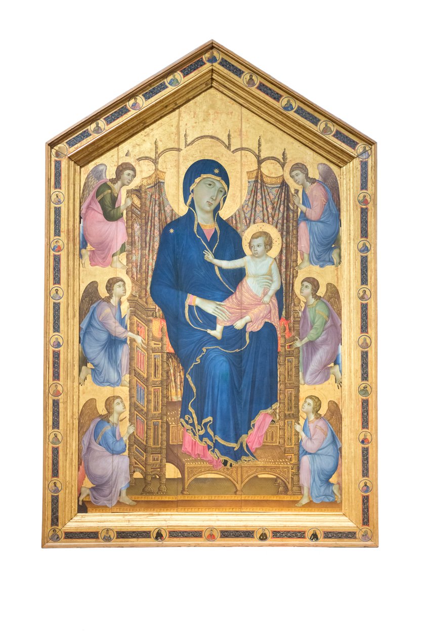Madone et Enfant en majesté avec des anges - Duccio di Buoninsegna