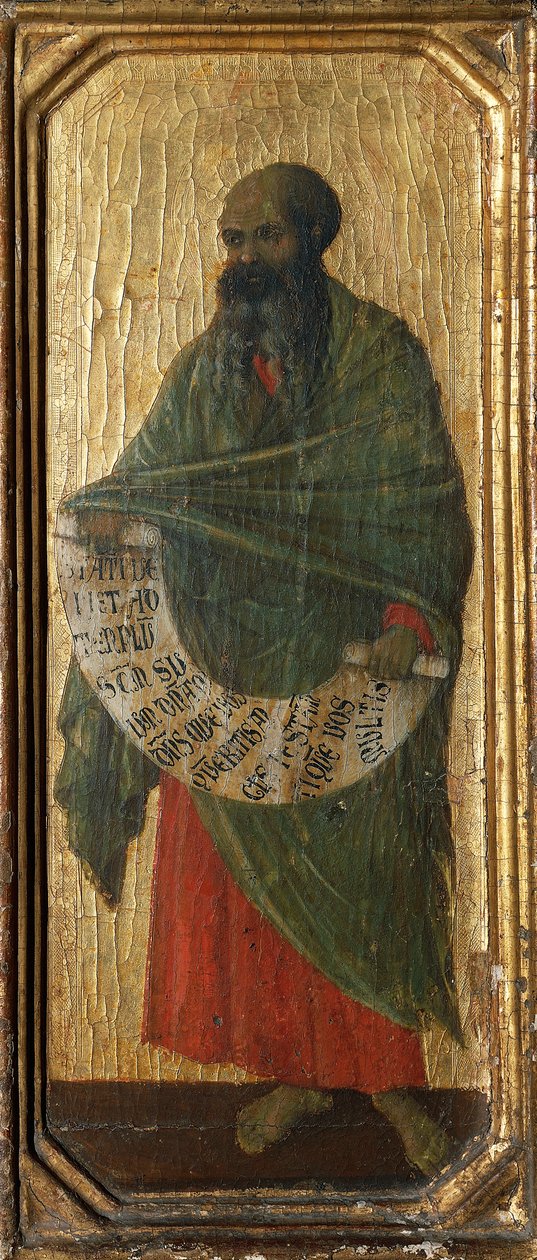 Le prophète Malachie, détail de la prédelle du Retable de la Maestà dans la Cathédrale de Sienne - Duccio di Buoninsegna