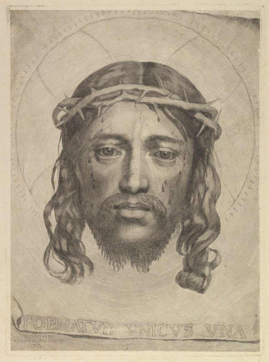 Visage du Christ sur le voile de Sainte Véronique, 1735 - Dudesert