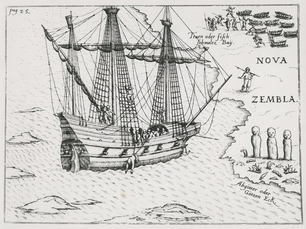 Navire de Barents à Nova Zembla, 1598 - Dutch School