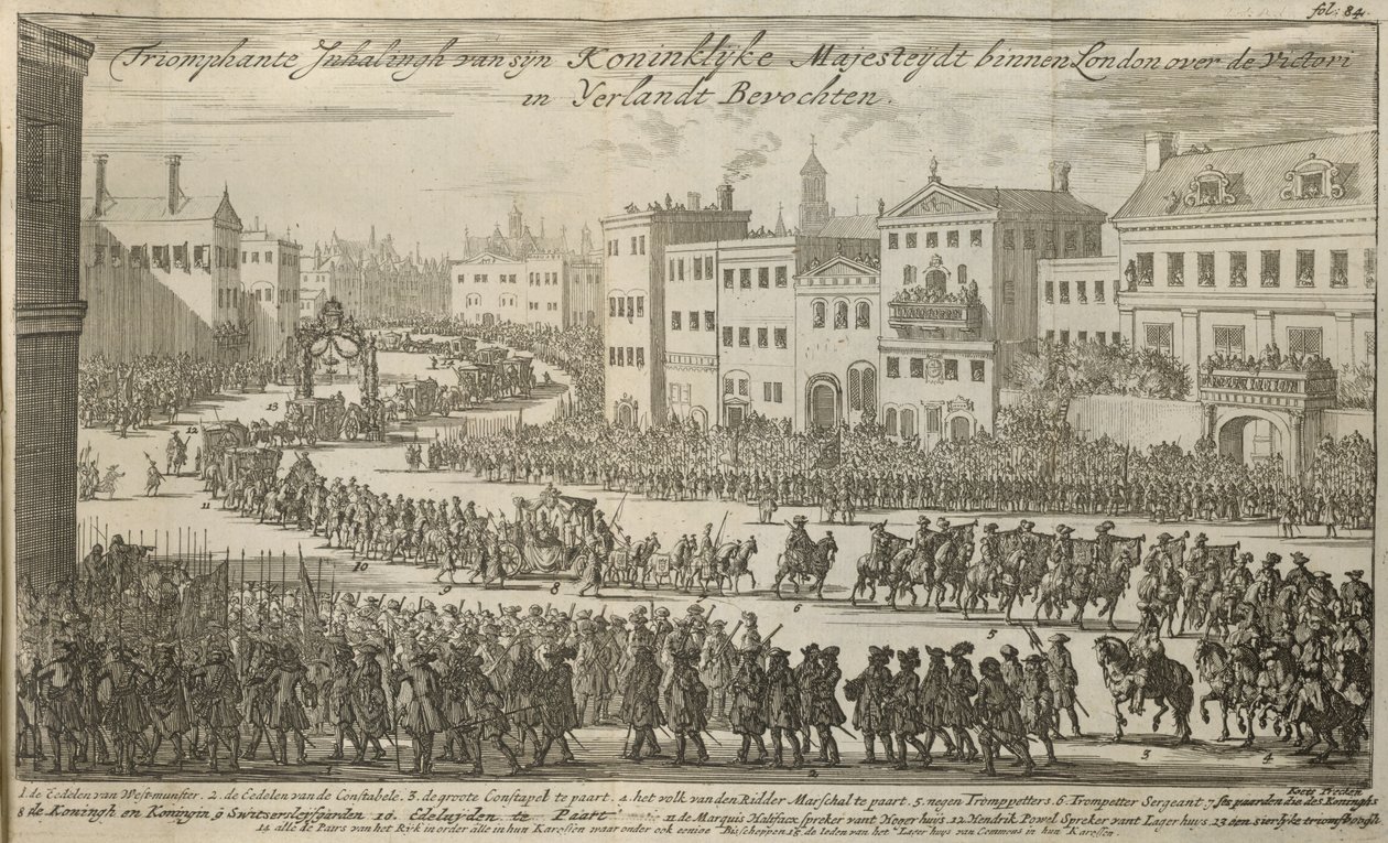 Une procession pour le roi Guillaume III - Dutch School