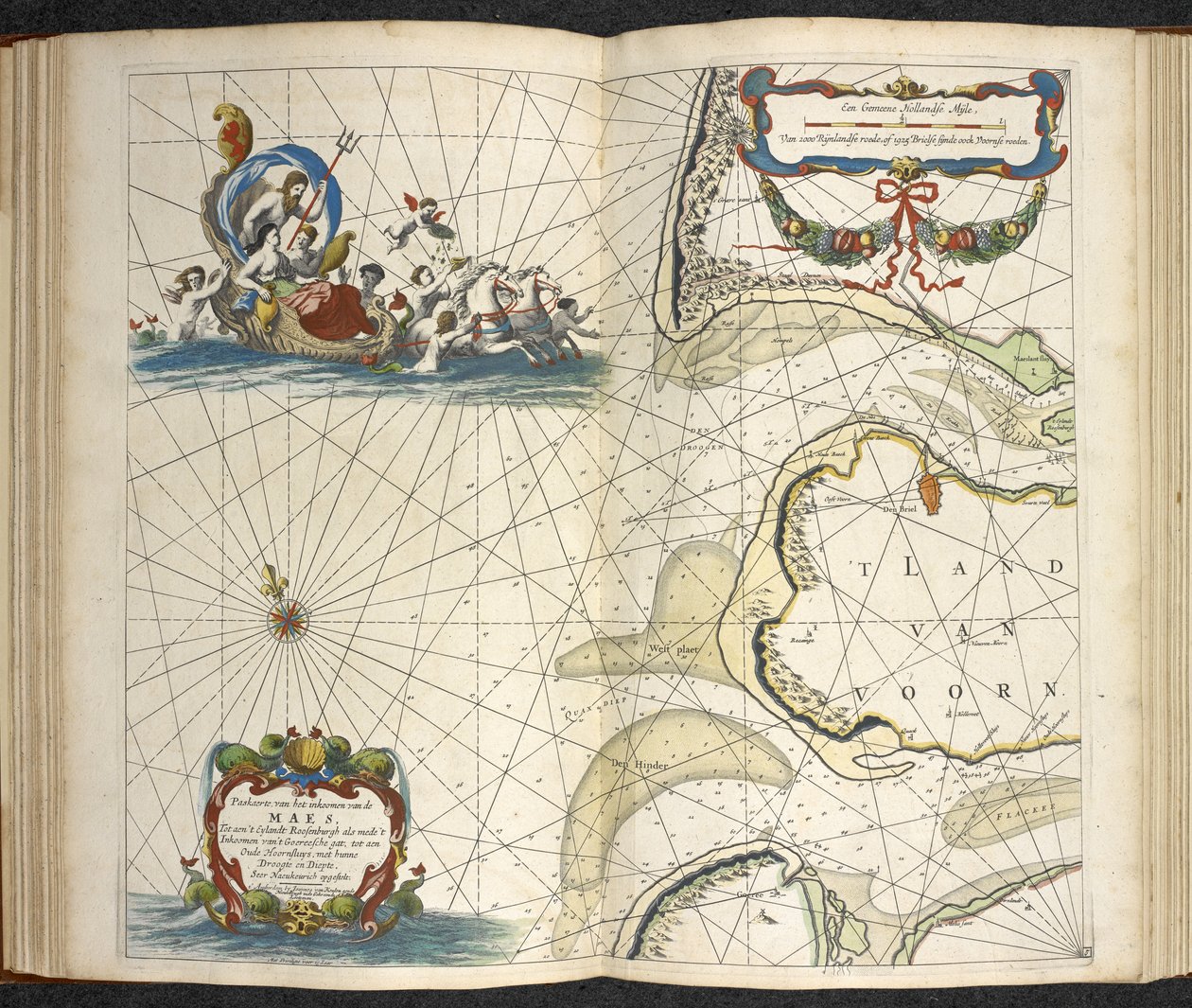 De groote nieuwe vermeerderde zee-atlas ofte water-werelt..., par Claas Jansz Vooght - Dutch School