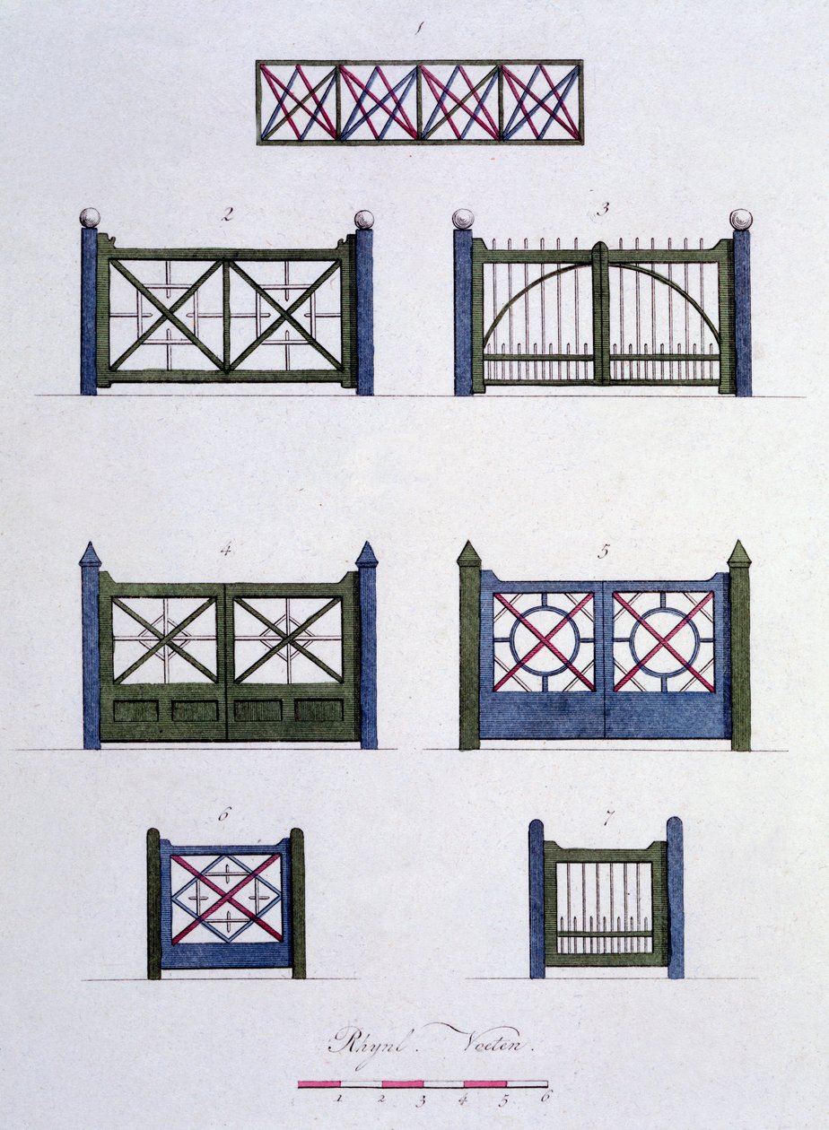 Dessins du Magazine of Garden Gems par G. van Laar, publié en 1802 - Dutch School