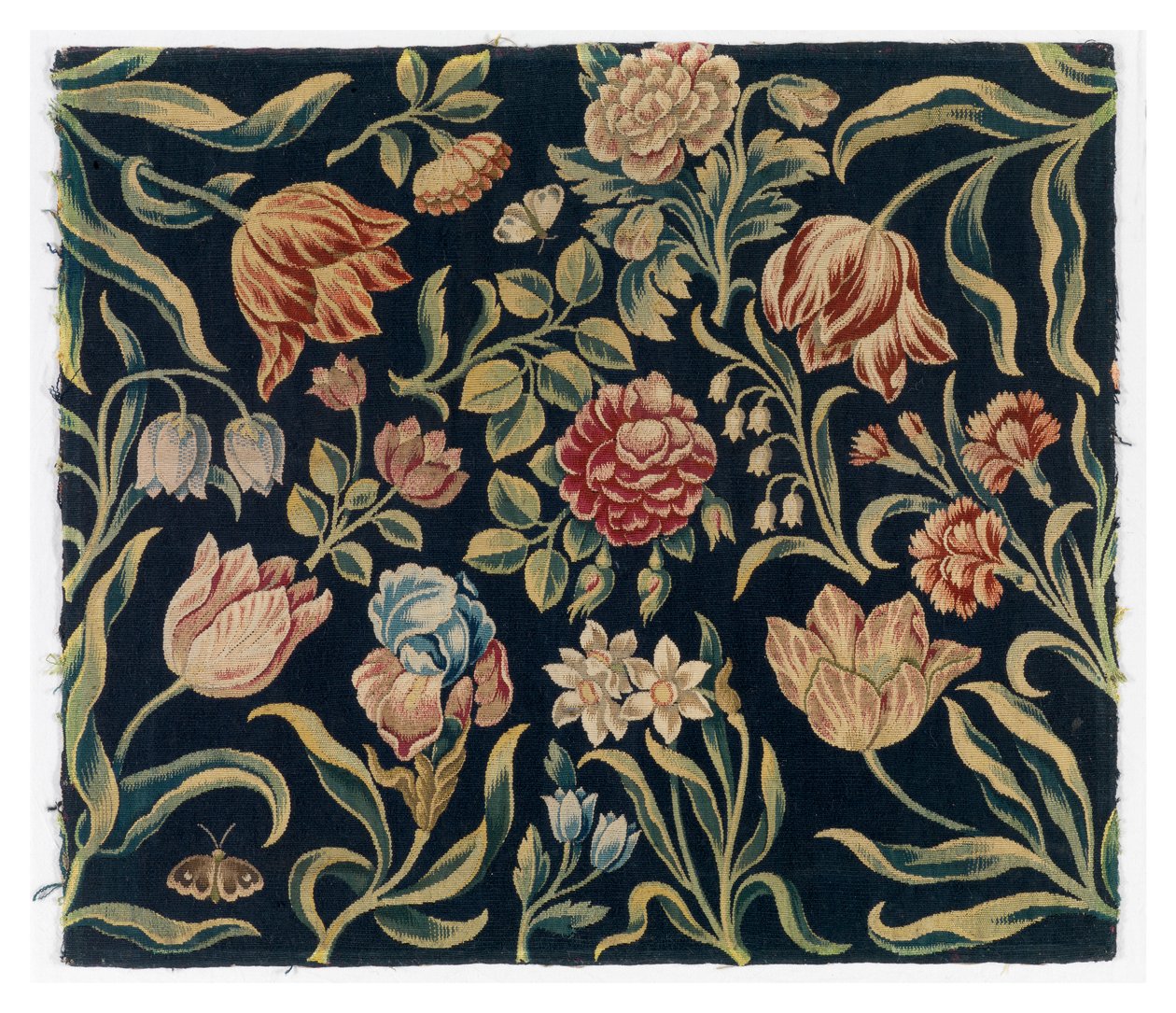 Paravent avec panneaux de tapisserie florale, fabriqué probablement en Hollande - Dutch School