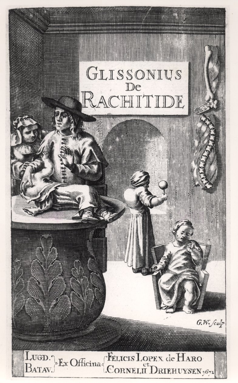 Francis Glisson (1597-1677) publié à Leyde, 1671 - Dutch School