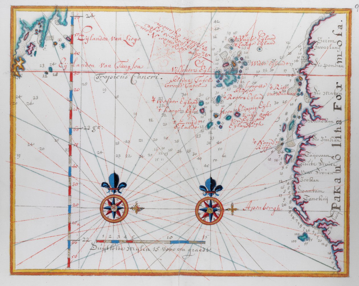 Carte de Formose (Taïwan) - Dutch School