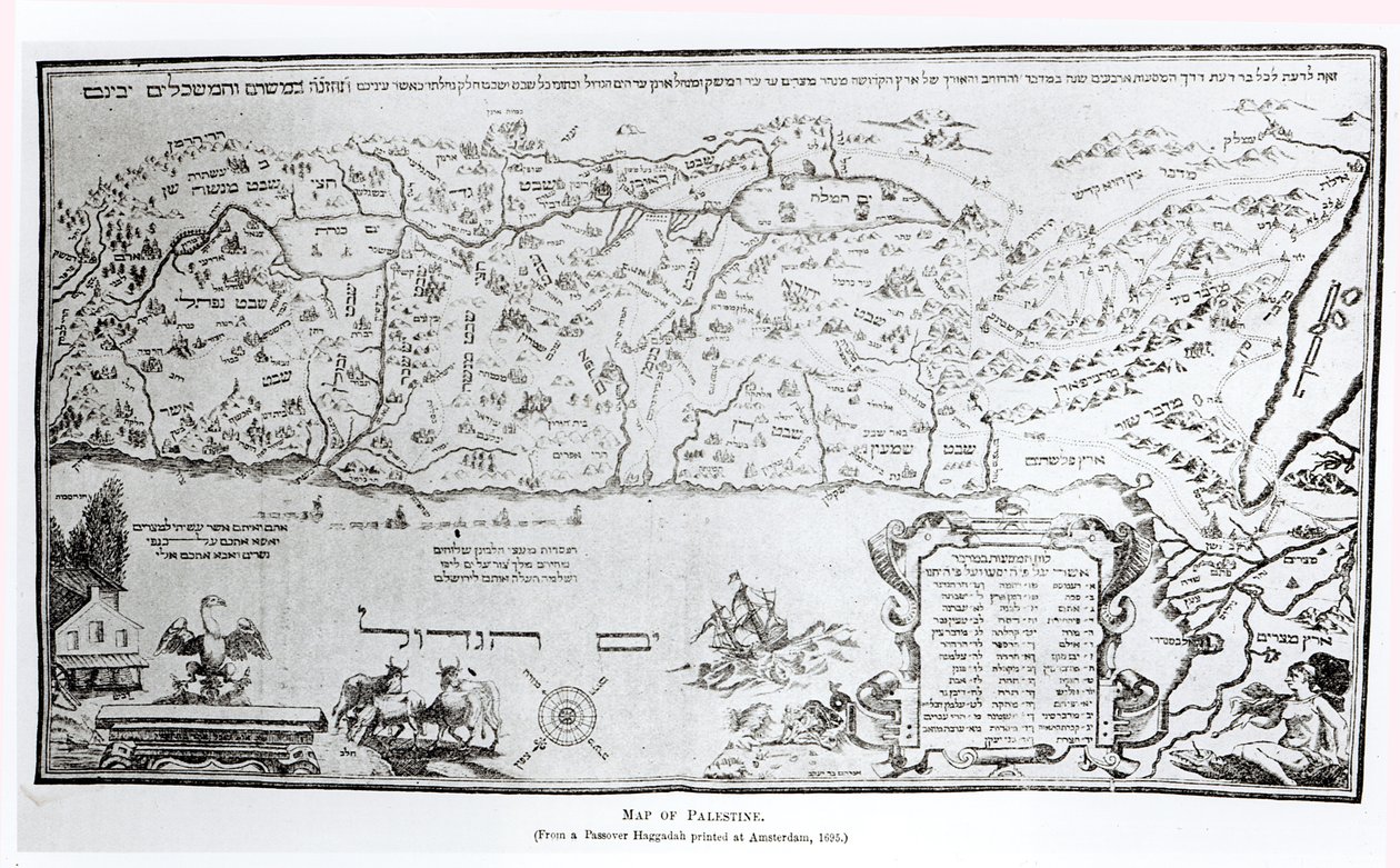 Carte de la Palestine, d