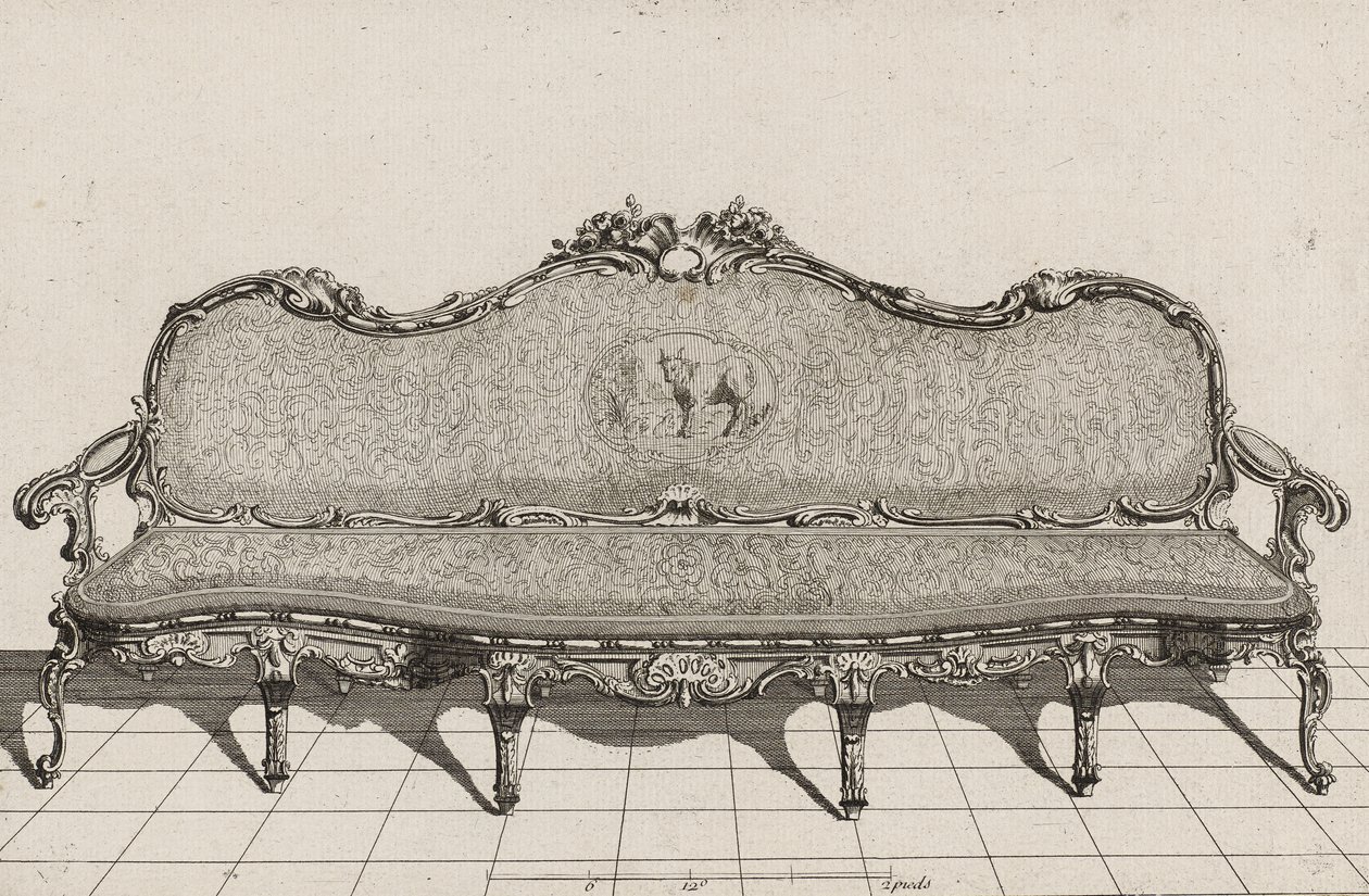 Canapé, seconde moitié du XVIIIe siècle - Duval. A. (after)
