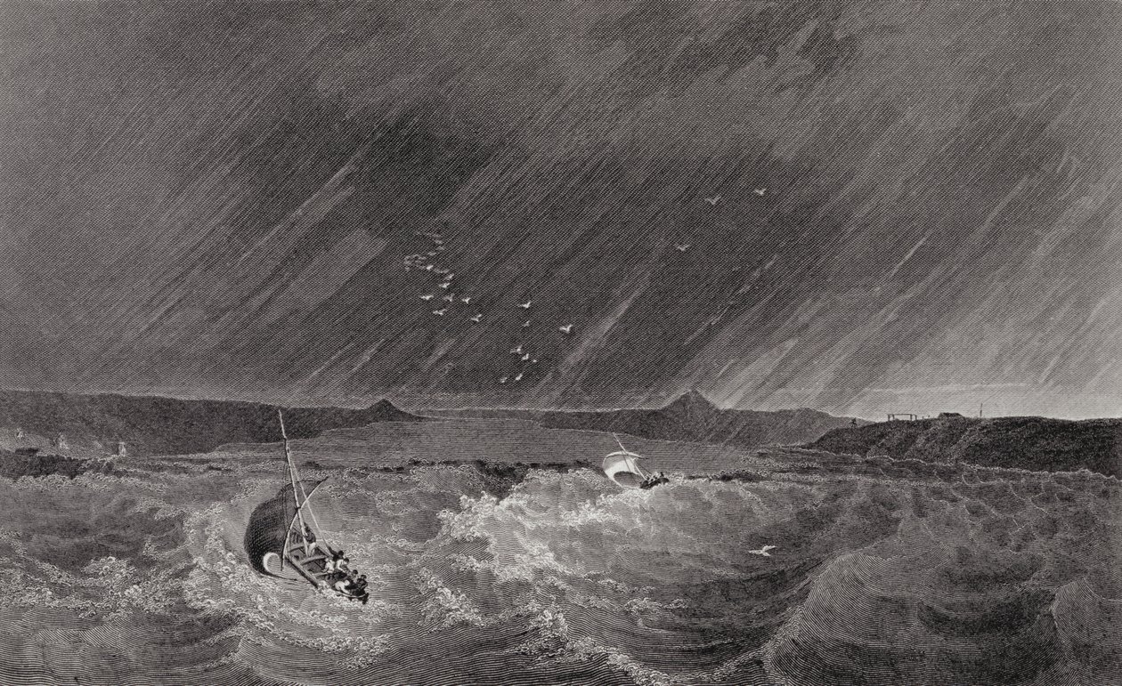 Bateaux cherchant refuge contre une tempête dans Refuge Cove, nuit du 7 juillet 1926, de 