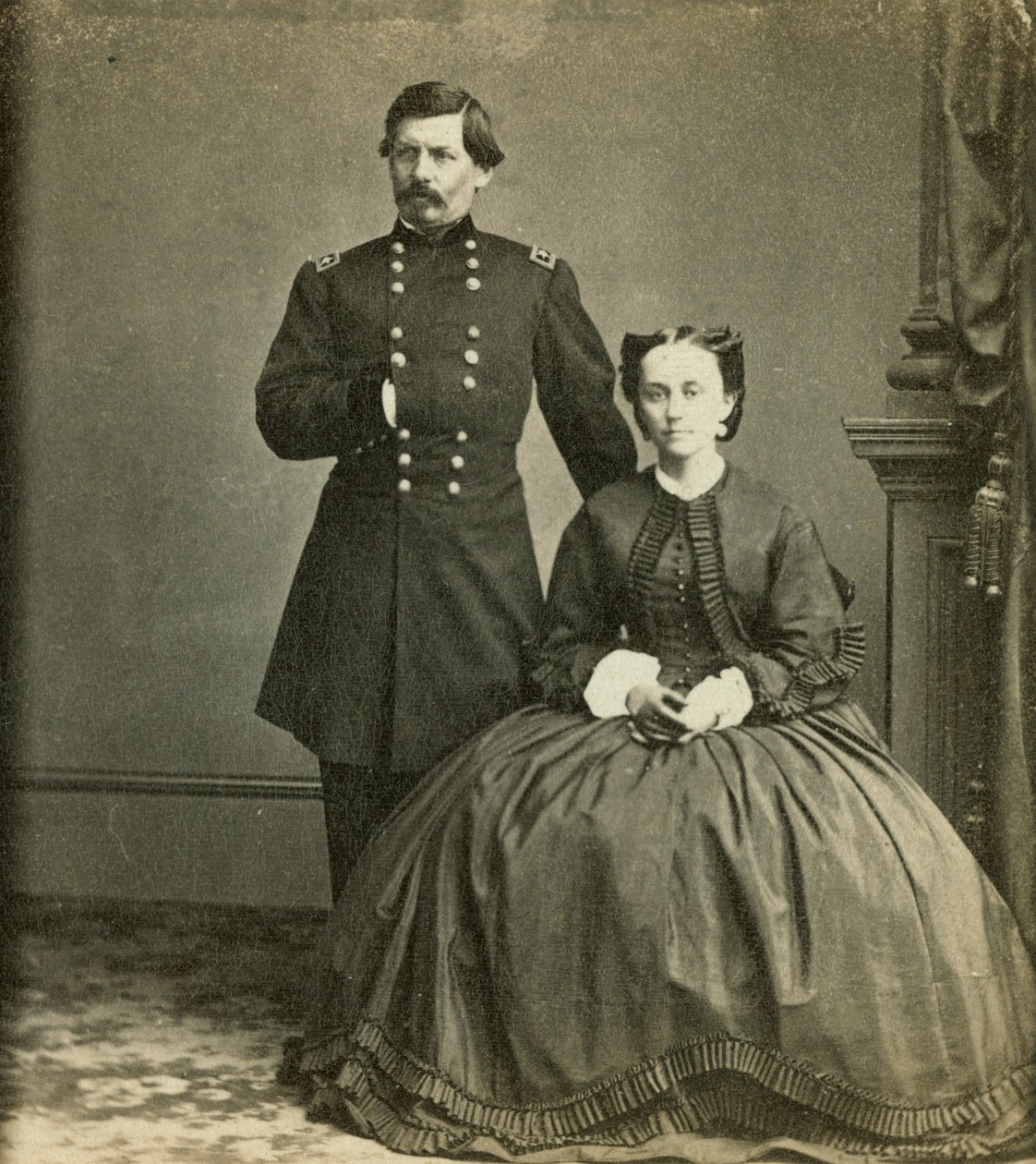 Le général de division George B. McClellan et sa femme, publié par Anthony