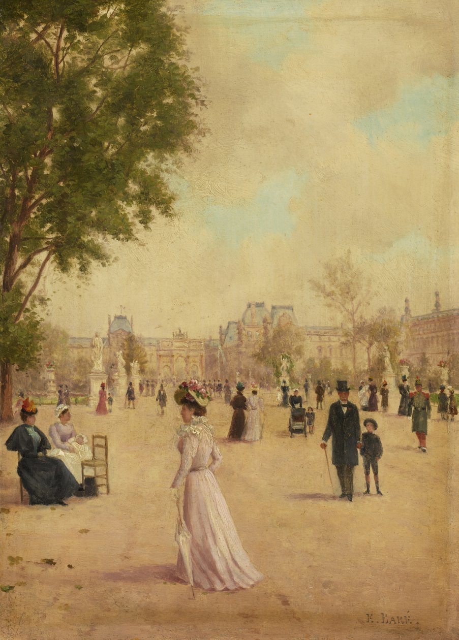 Les Jardins des Tuileries, après 1883 - E. Baré