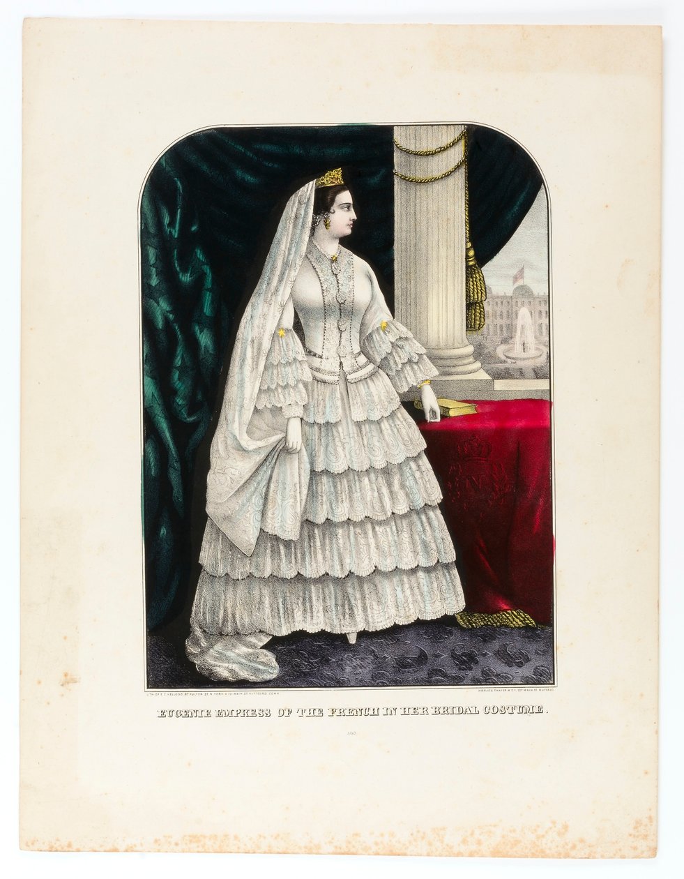 Eugénie, impératrice des Français, en costume de mariée - E. C. Kellogg