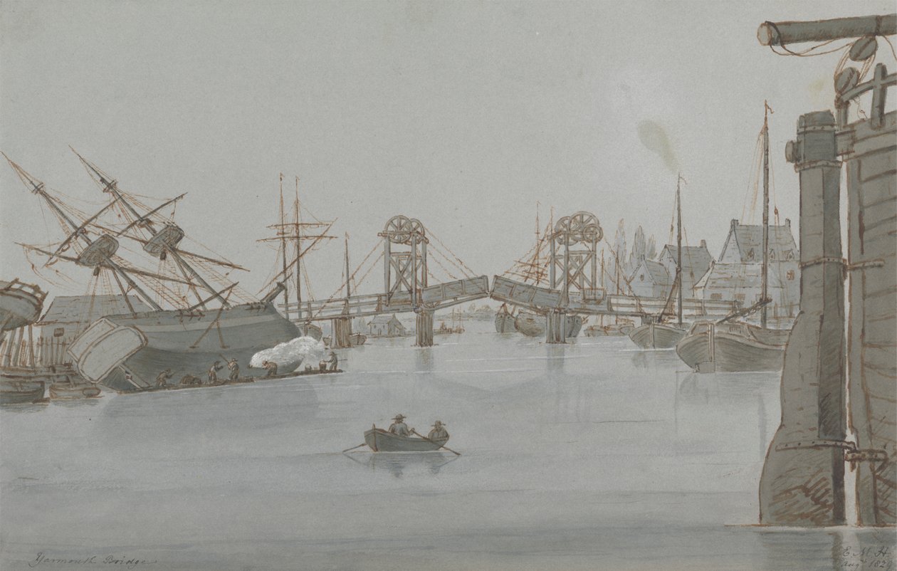 Pont de Yarmouth, août 1829 - E. M. Henderson