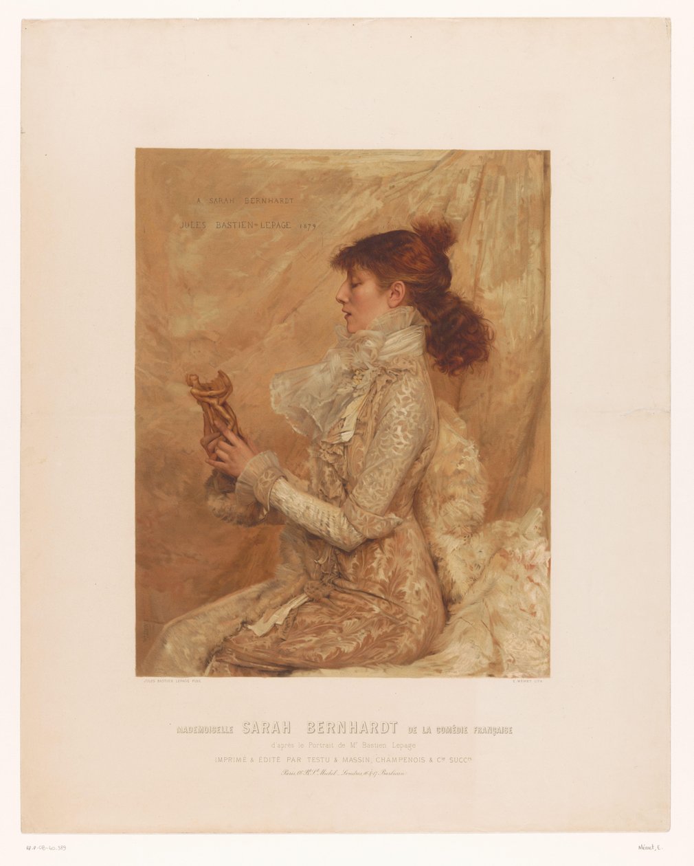 Portrait de Sarah Bernhardt - E. Mémet