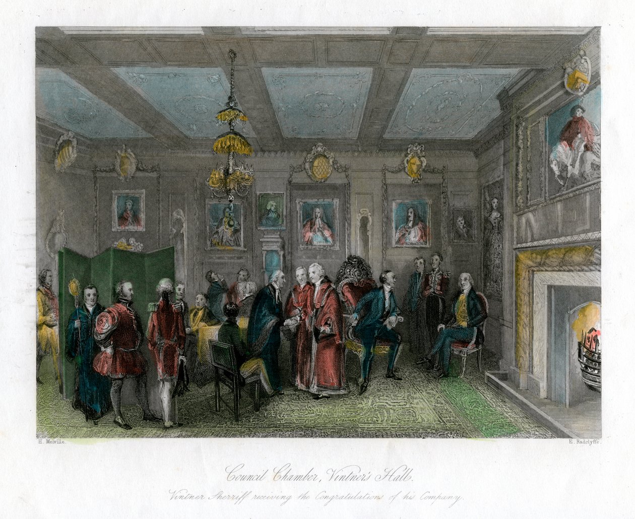 Salle du conseil, Vintners Hall, City de Londres - E. Redclyffe