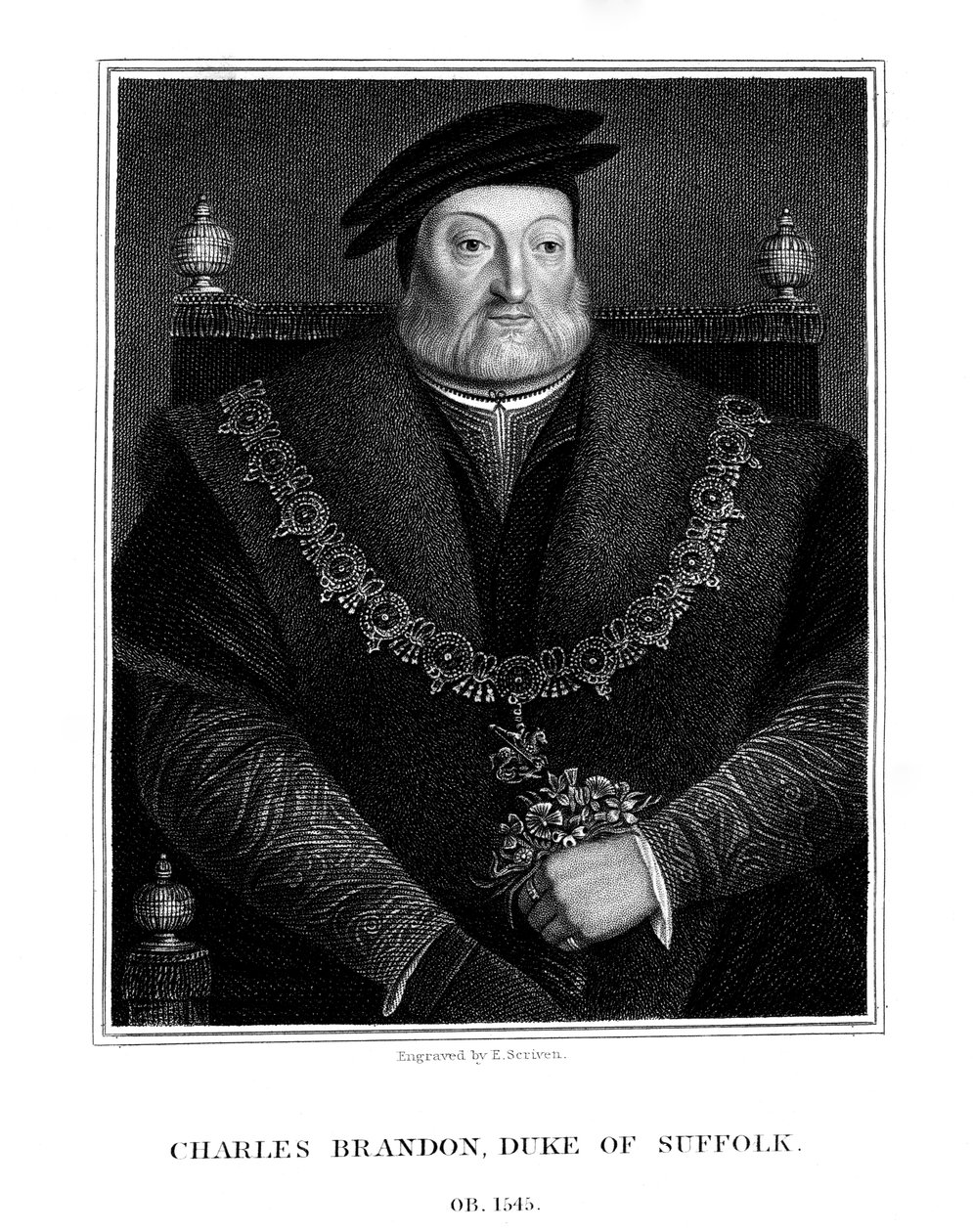 Charles Brandon, 1er duc de Suffolk, 1824 - E. Scriven