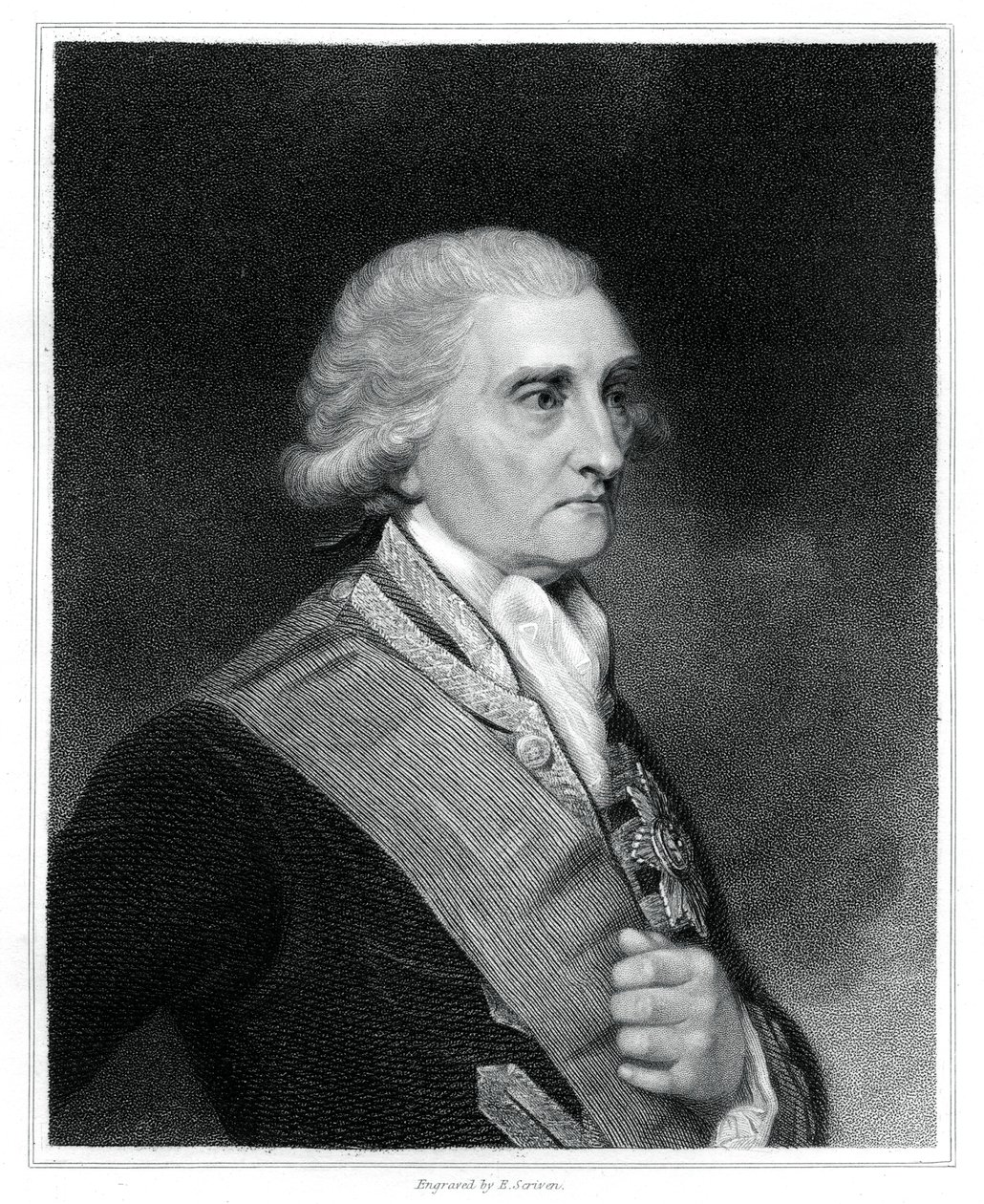 George Brydges Rodney, 1er baron Rodney, officier de marine britannique - E. Scriven