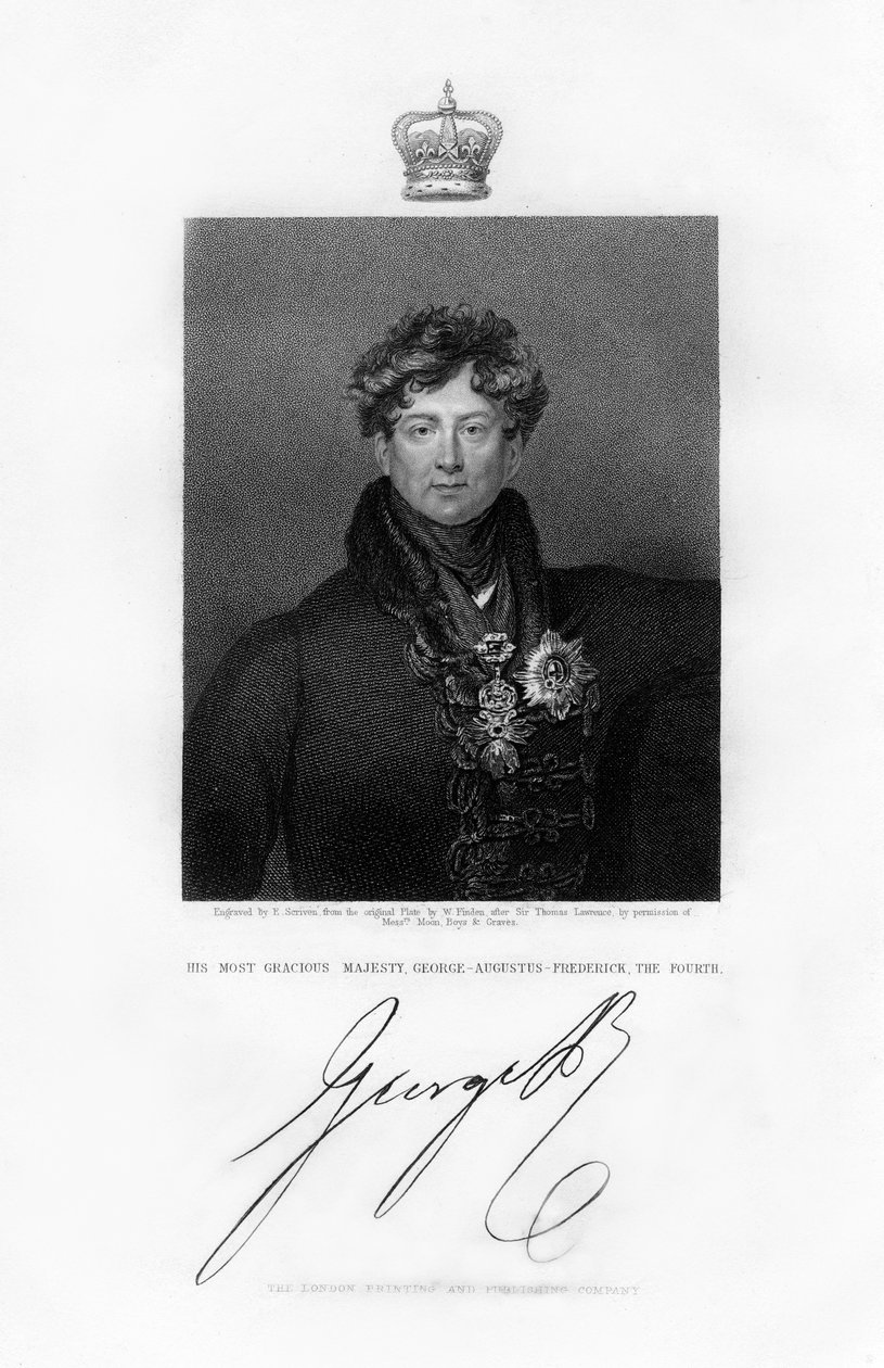 George IV, Roi du Royaume-Uni et de Hanovre - E. Scriven