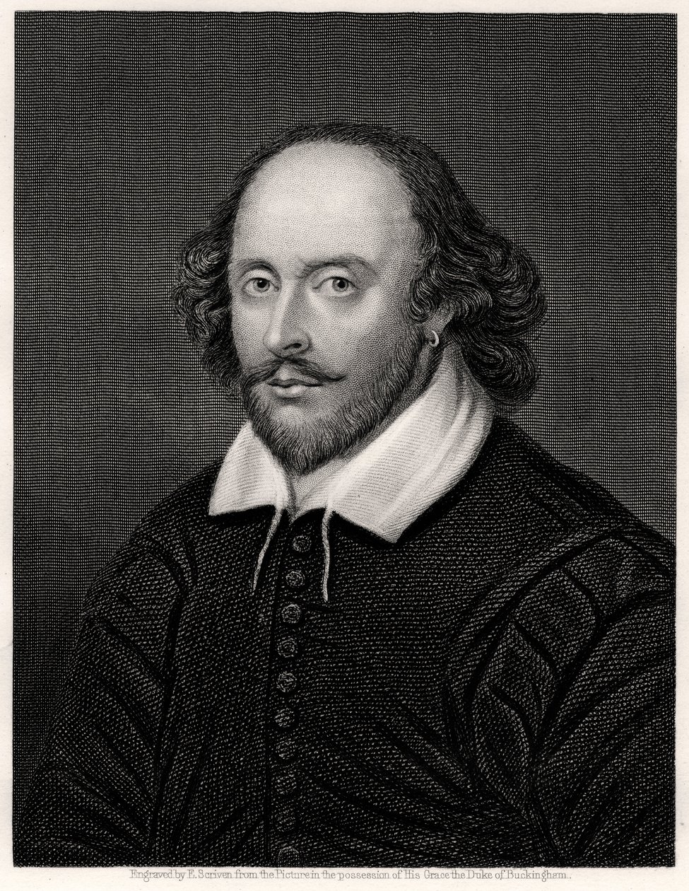 William Shakespeare, dramaturge anglais, 19ème siècle - E. Scriven
