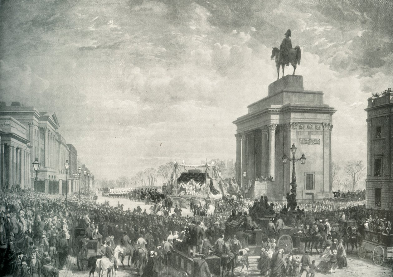 Les funérailles du duc de Wellington passant devant Apsley House, 18 novembre 1852 - E. and S. Woodbury