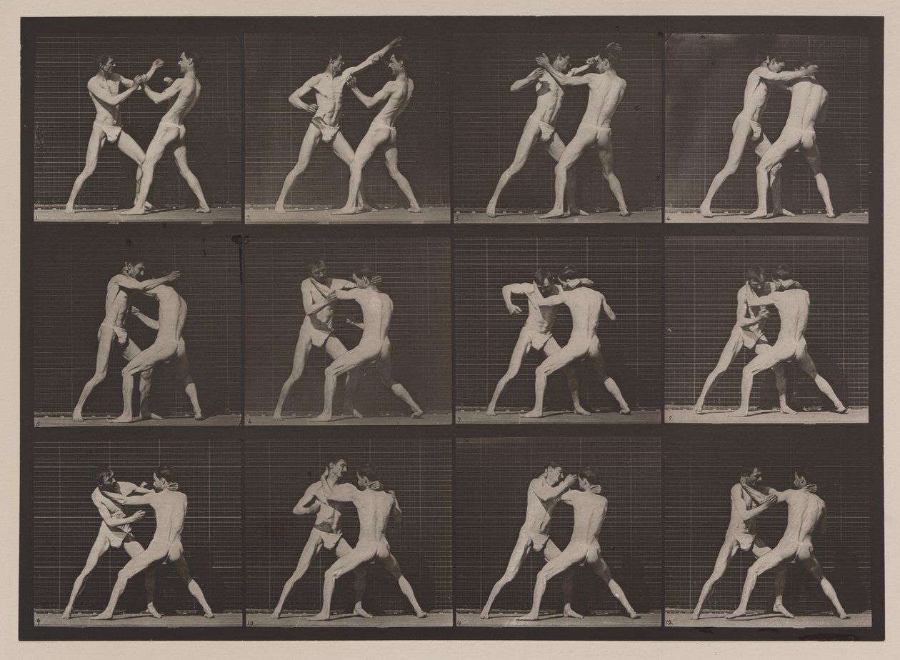 Numéro de plaque 340. Boxe; main ouverte (chaussures), 1887 - Eadweard Muybridge