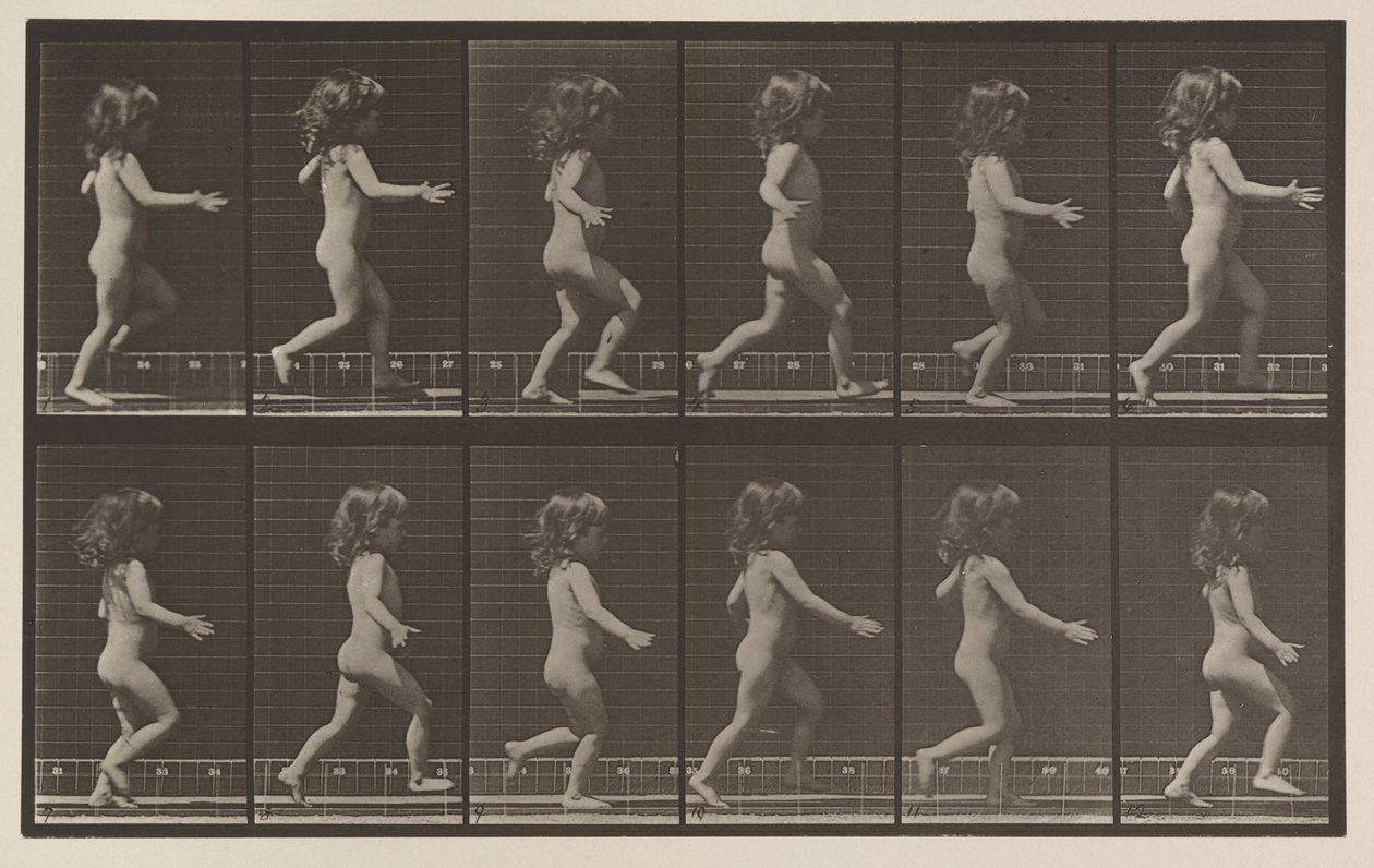 Planche numéro 469. Enfant courant, 1887 - Eadweard Muybridge