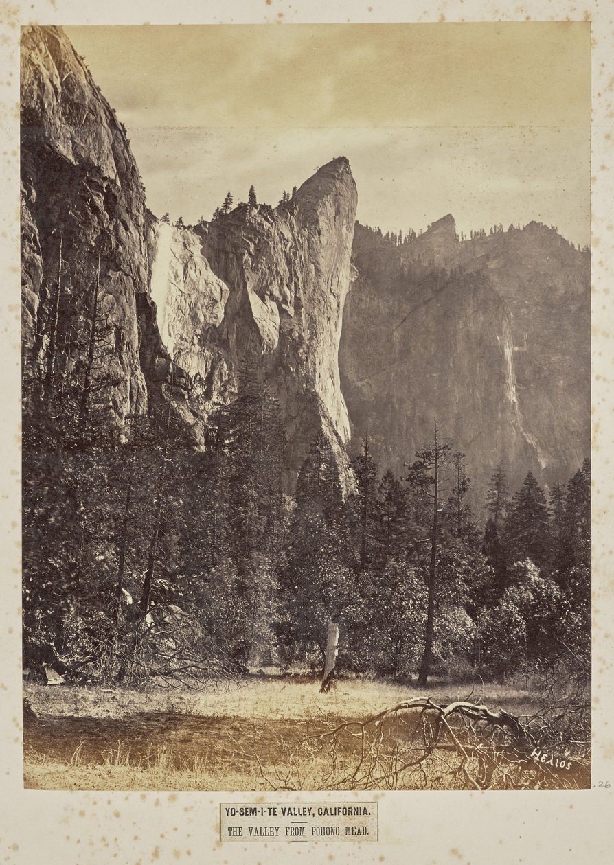 Vallée de Yo-Sem-i-te, Californie. La vallée depuis Pohono Meadows - Eadweard J. Muybridge