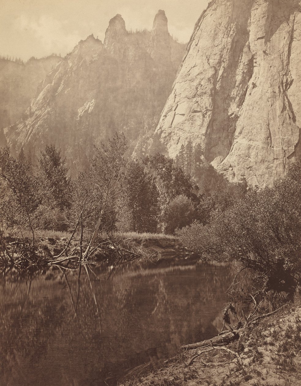 Flèches de la cathédrale, vallée du Yosemite - Eadweard Muybridge
