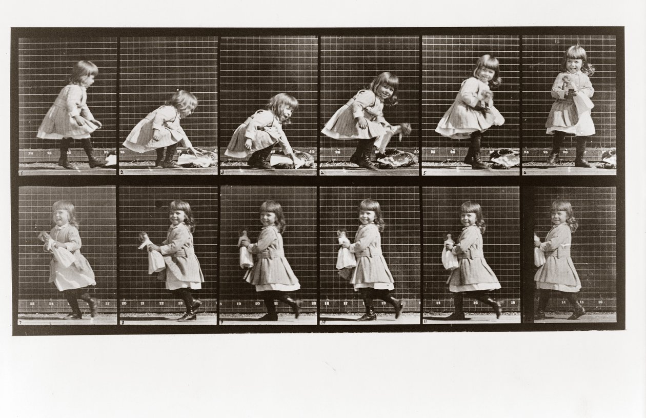 Enfant jouant avec une poupée, Planche 481 de Animal Locomotion, 1887 - Eadweard Muybridge
