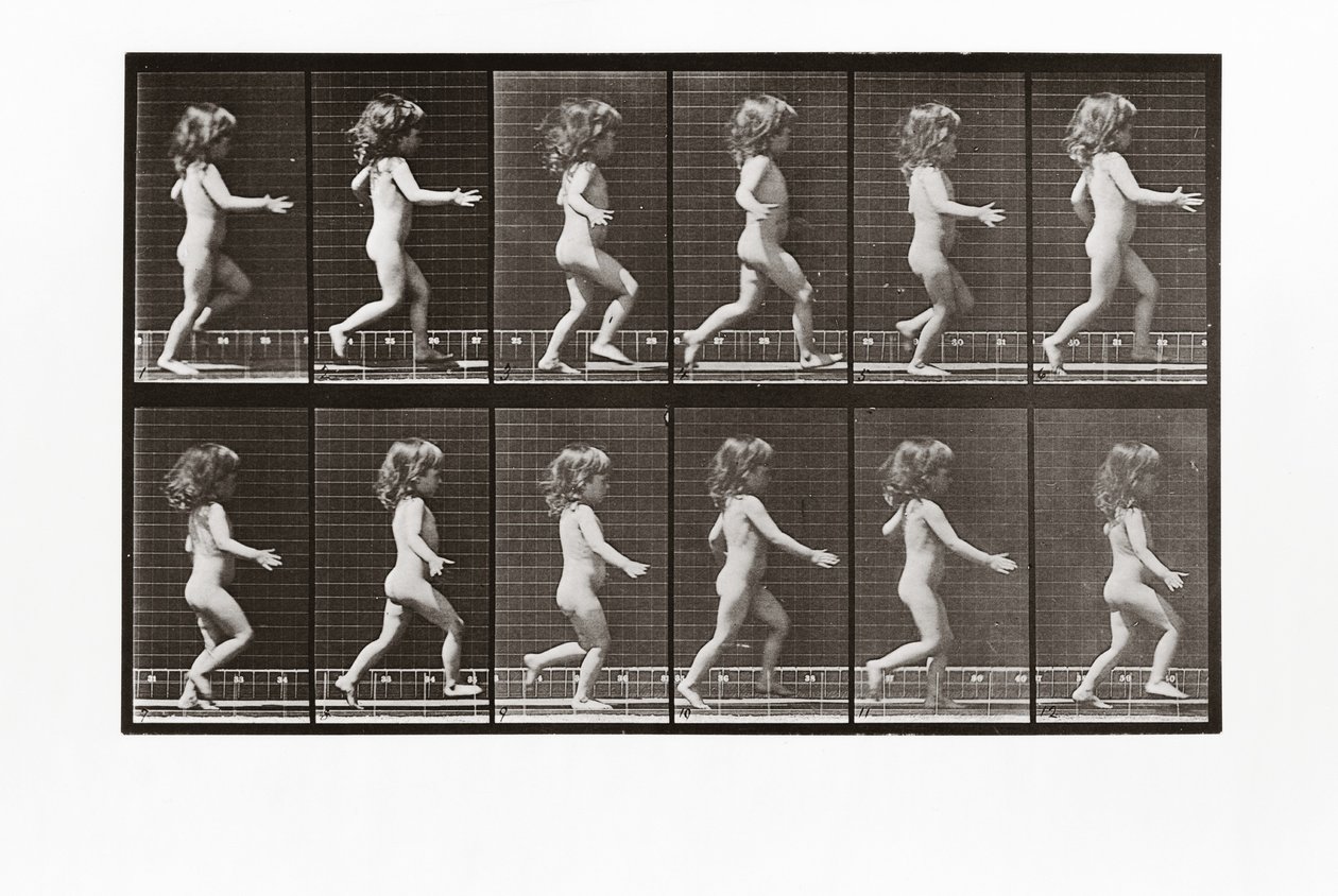 Enfant courant, Planche 469 de Animal Locomotion, 1887 - Eadweard Muybridge