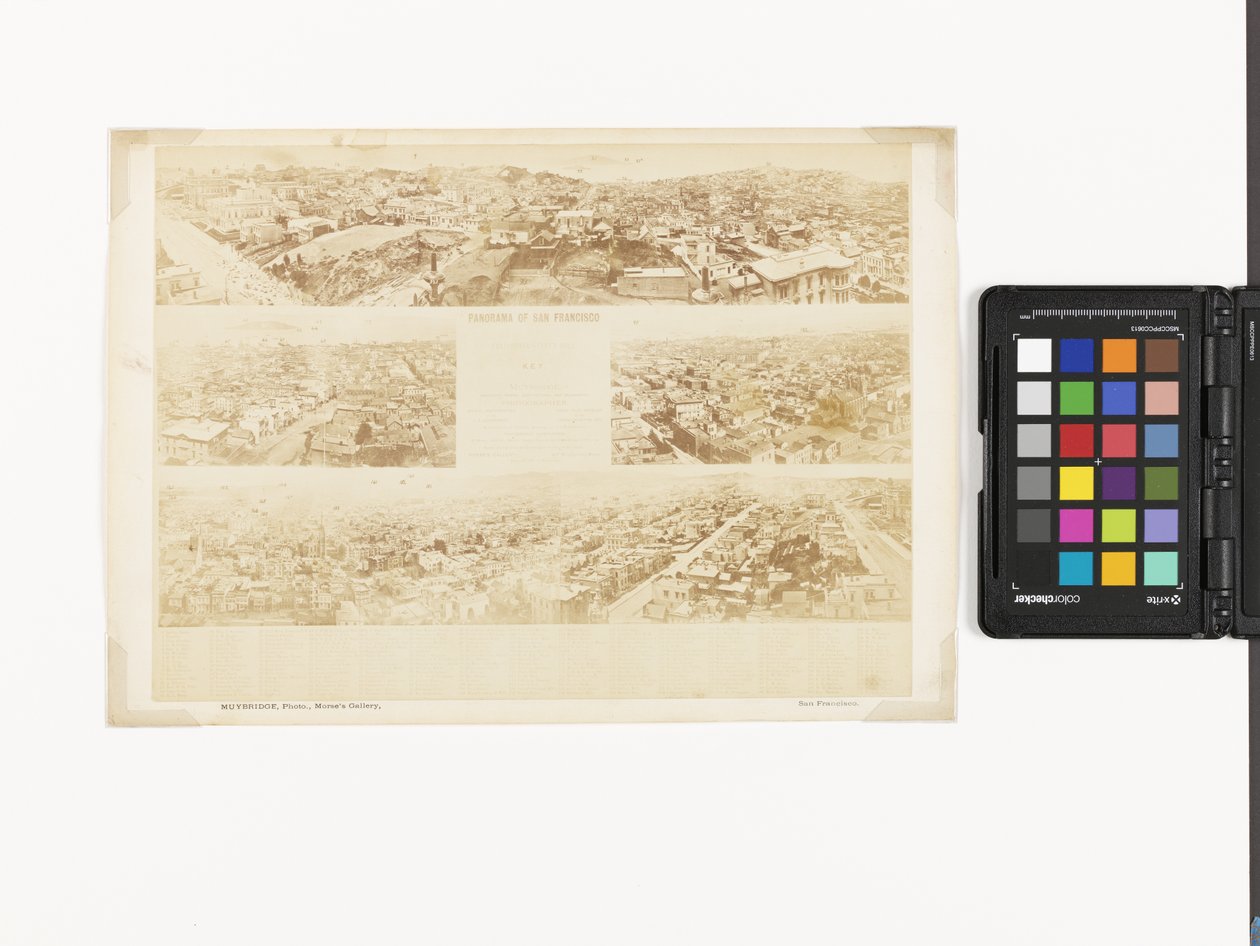 Clé du panorama de San Francisco, depuis California Street Hill - Eadweard Muybridge