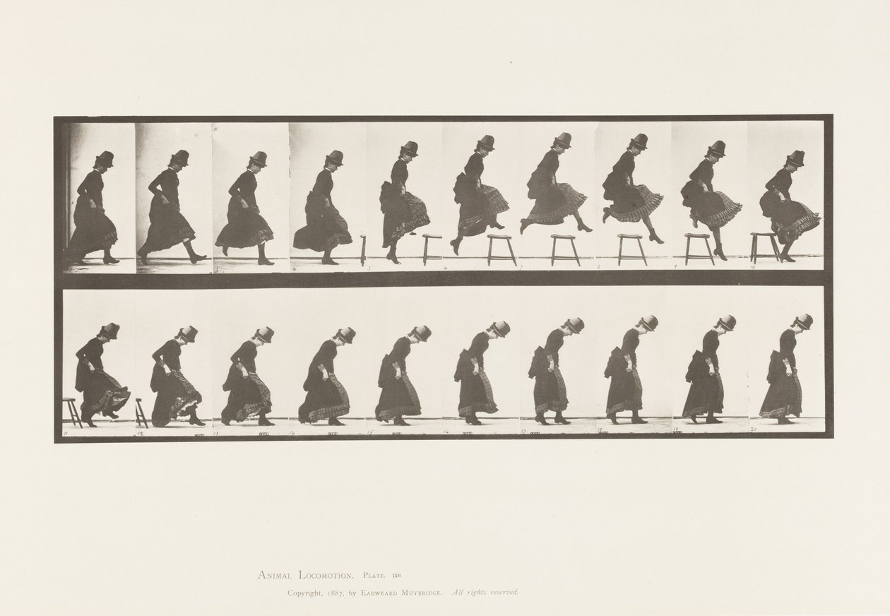 Planche 156. Sauter; Course de saut en hauteur - Eadweard Muybridge
