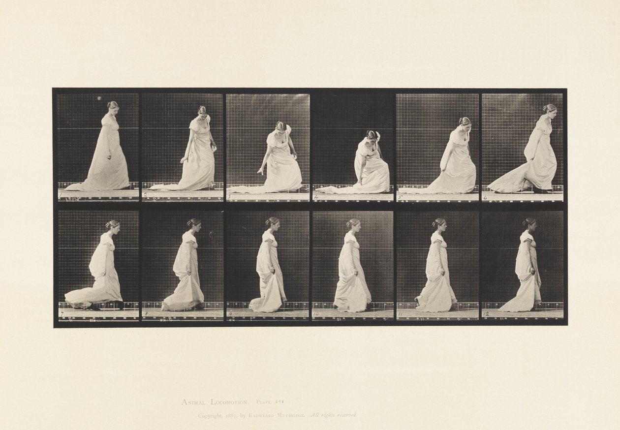 Planche 207. Courbure et levage du train, 1885 - Eadweard Muybridge