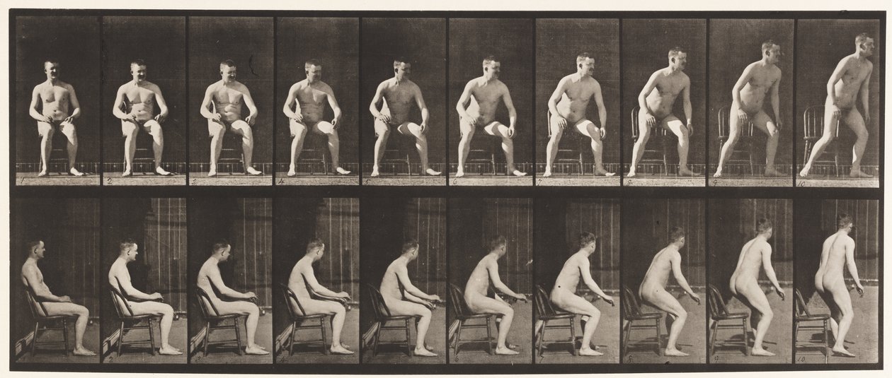 Planche 249. Se lever de la chaise - Eadweard Muybridge