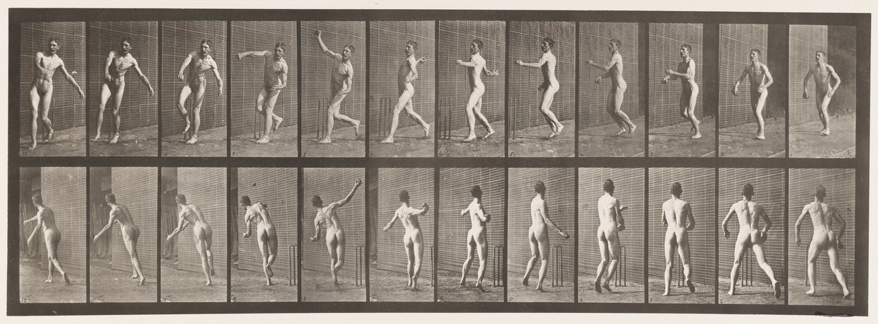 Cricket; Lancer par-dessus le Bras, 1885 - Eadweard Muybridge