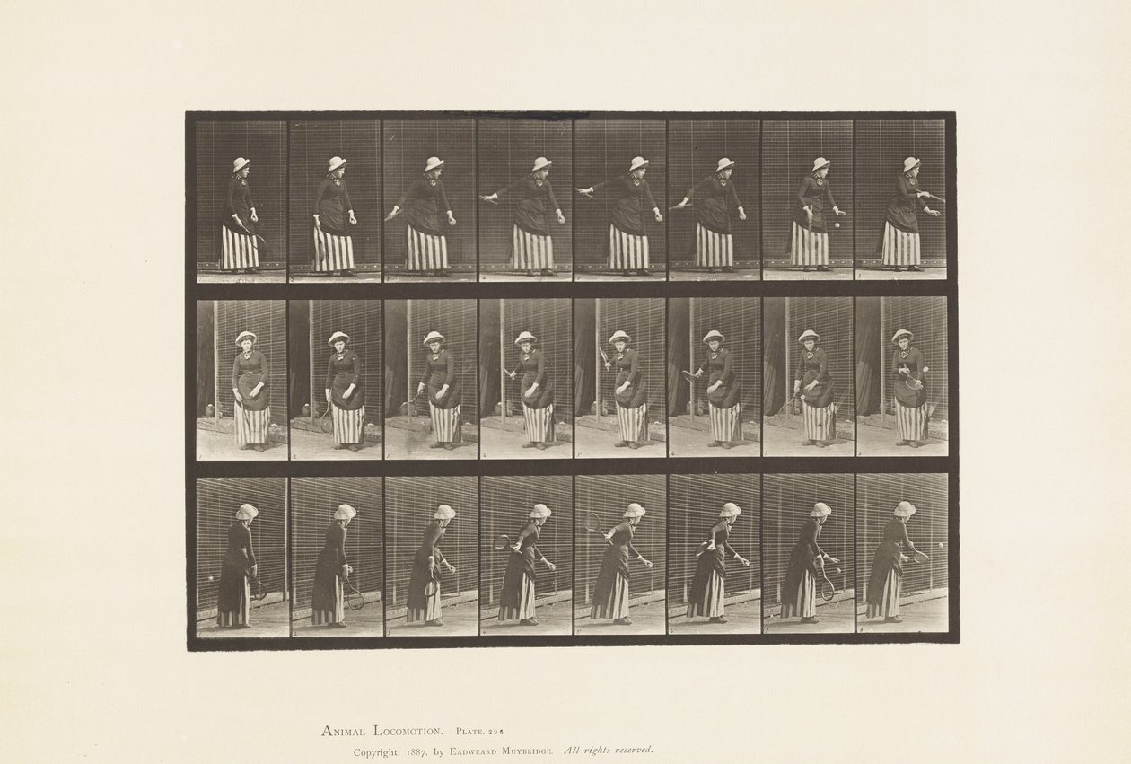 Planche 296. Tennis sur gazon - Eadweard Muybridge