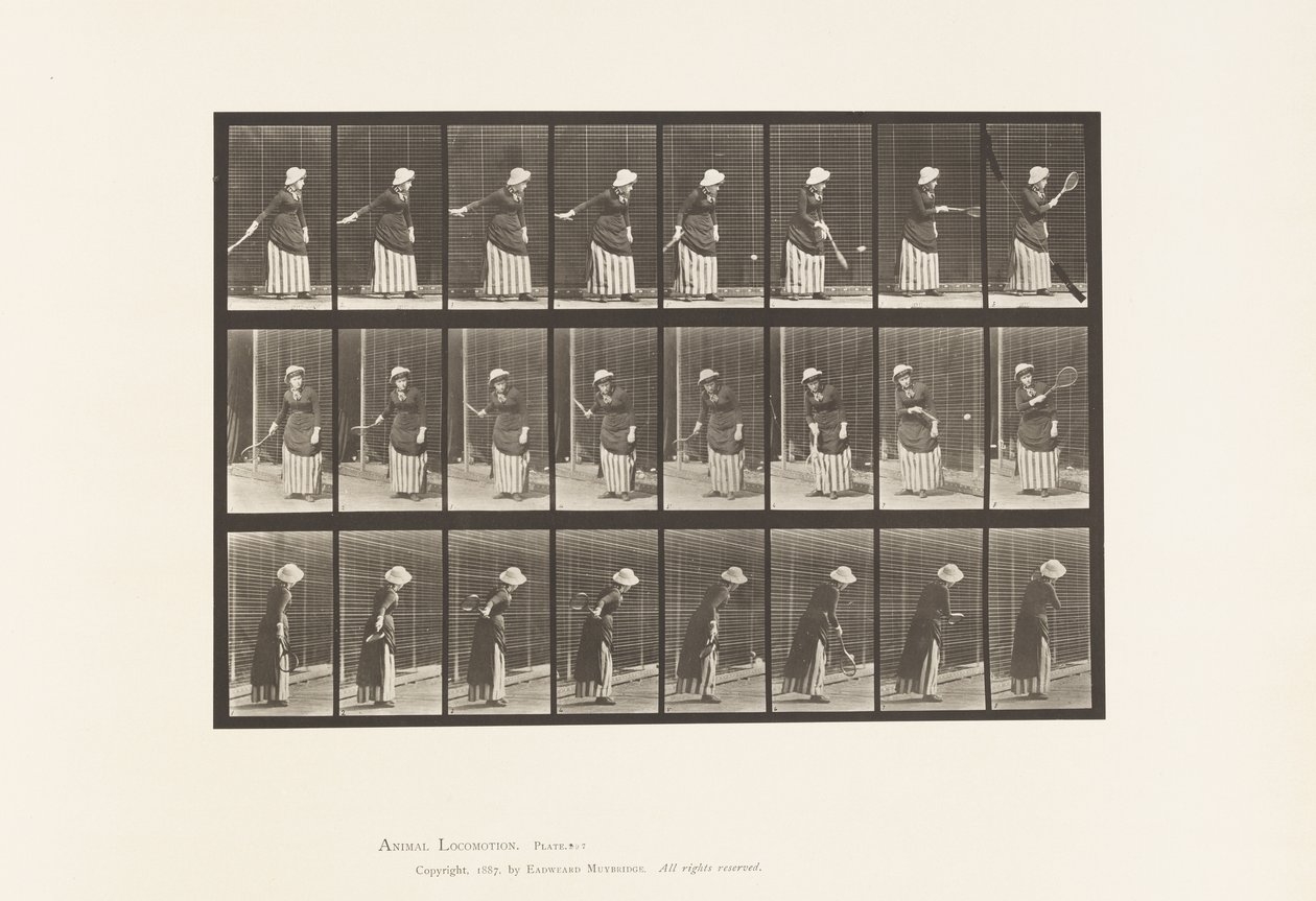 Planche 297. Tennis sur gazon - Eadweard Muybridge