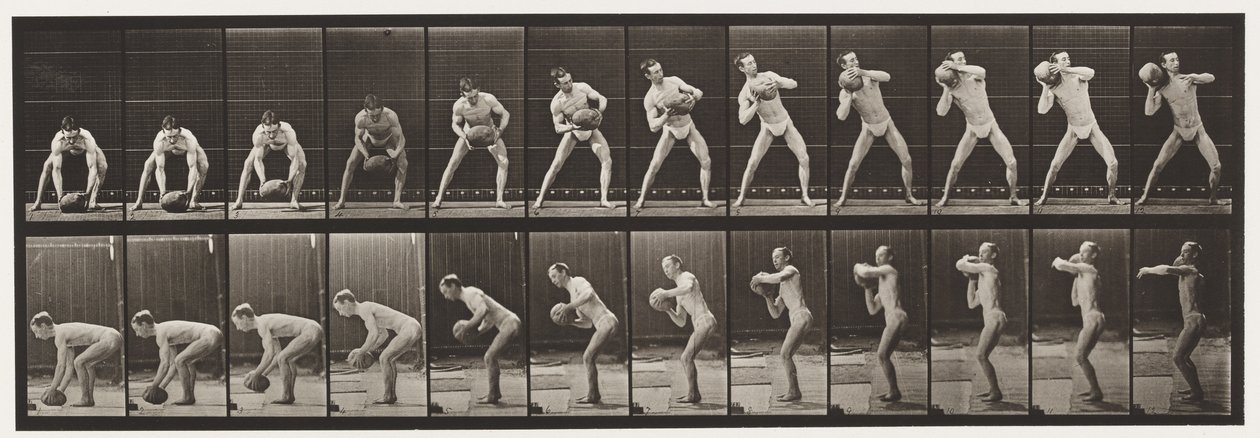 Soulever une Pierre de 75 lb, 1872-1885 - Eadweard Muybridge