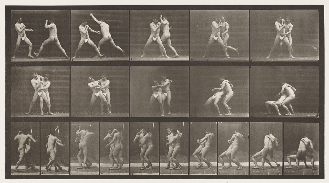Planche 331. Boxe; Arrêt pour crochets - Eadweard Muybridge