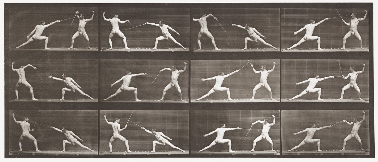 Planche 349. Escrime - Eadweard Muybridge