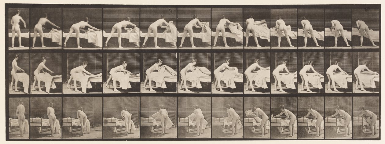 Planche 436. Faire un lit - Eadweard Muybridge