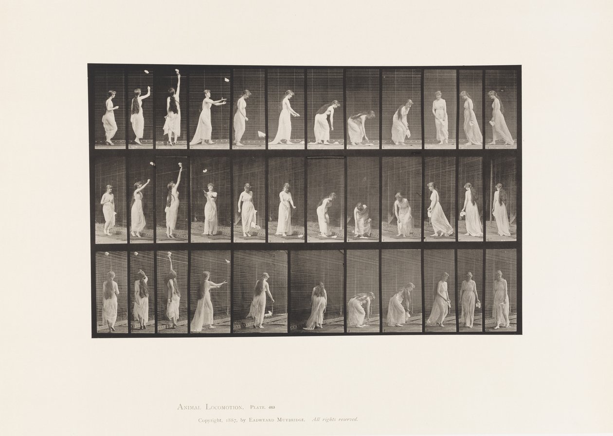 Atteindre, Se Pencher et Se Retourner, 1885 - Eadweard Muybridge