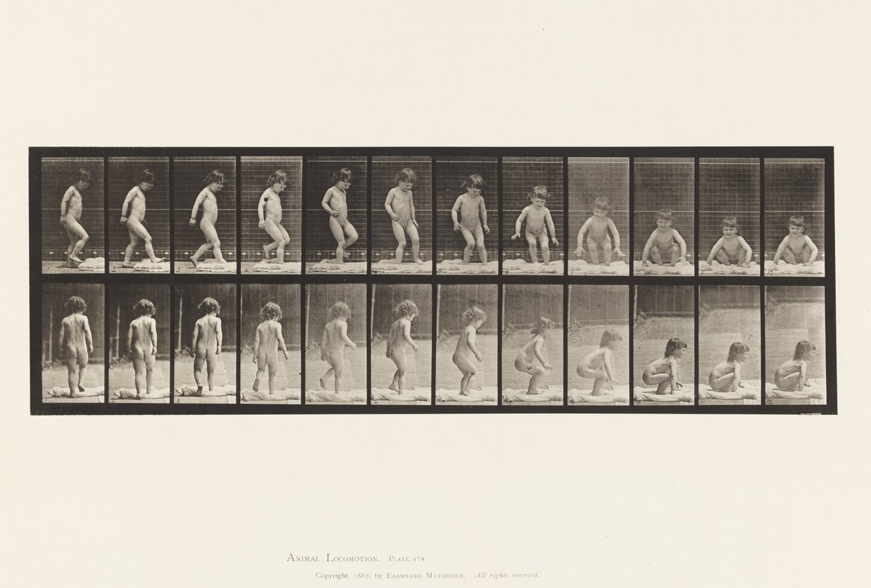 Enfant, assis par terre - Eadweard Muybridge