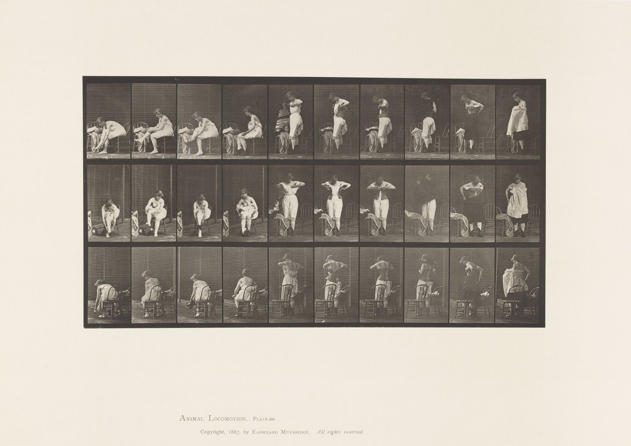 Phases diverses de la toilette - Eadweard Muybridge