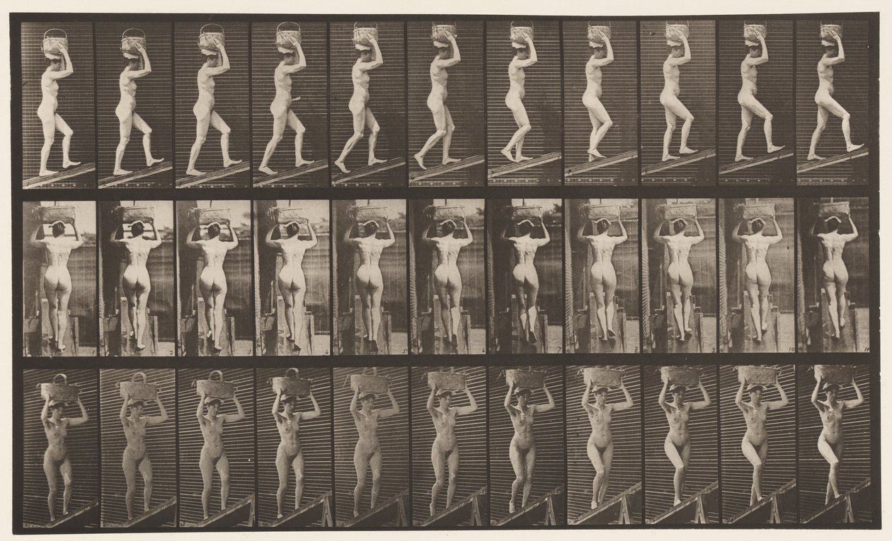 Plaque 80. Monter une pente - Eadweard Muybridge