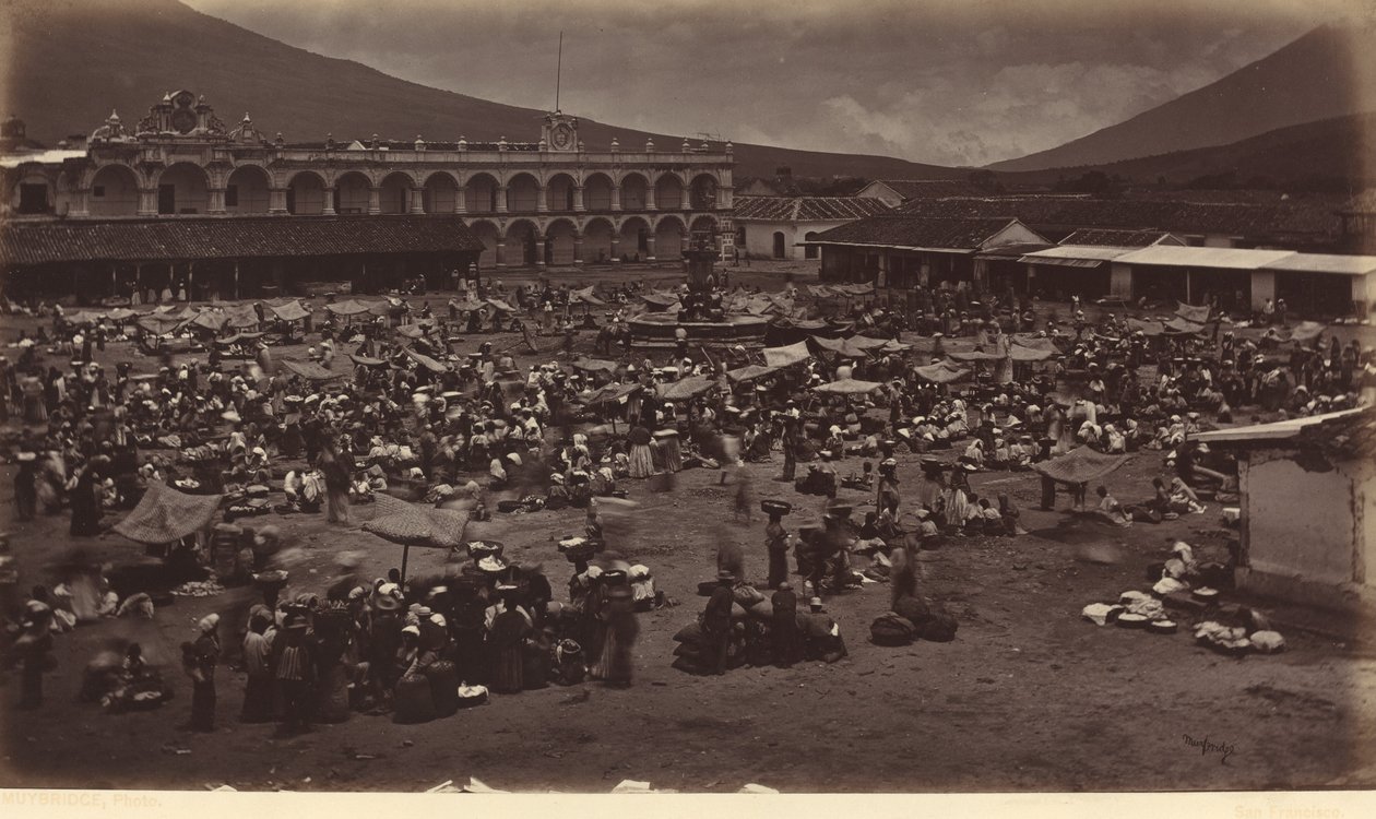 Plaza et Palais du Vice-roi - Antigua de Guatemala - Eadweard Muybridge