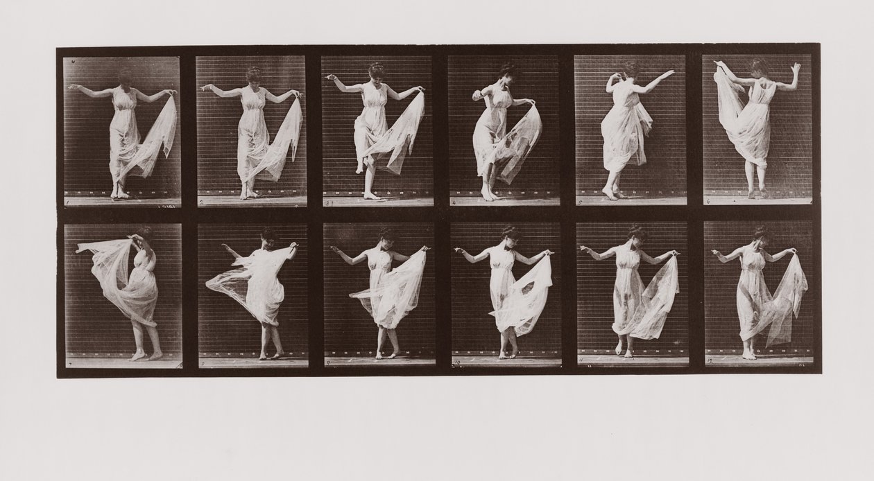 Femme dansant, Planche 107 de Animal Locomotion, 1887 - Eadweard Muybridge