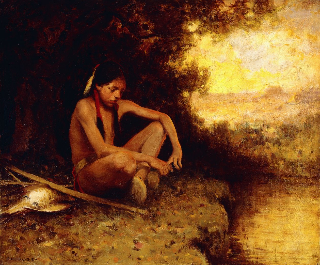 Jeune Chasseur près d